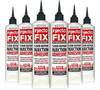 Injectafix Easy Squeeze 300ml From Floor-Fix Pro - Flexible Strong Adhesive Fix Loose & Hollow Tiles and Floors Self-Levelling Maximum Strength New Formula (6 Pack)