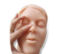 Injection Training Face Model, Silicone Head Educational Model, Bones Inside Human Face, Toxin & Filler Injection Simulator, for Practice Training Medical Student, Doctor, Esthetician