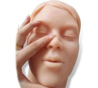 Injection Training Face Model, Silicone Head Educational Model, Bones Inside Human Face, Toxin & Filler Injection Simulator, for Practice Training Medical Student, Doctor, Esthetician