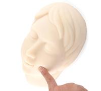 Injection Training Face Model - Silicone Head Model for Micro-Plastic Teaching, Suture Practice, Beauty Display, Eyebrow Tattooing Exercise, Bone Tissue Included