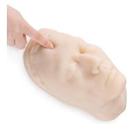 Injection Training Face Model - Silicone Head Model for Micro-Plastic Teaching, Suture Practice, Beauty Display, Eyebrow Tattooing Exercise, Bone Tissue Included