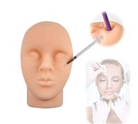 Injection Training Mannequin Face Model, Micro-Plastic Teaching - Facial Injection Head Model, Silicone Head Face Skin Teaching Model Esthetician Teaching, Injection Training