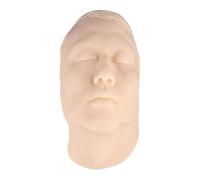 Injection Training Mannequin, Silicone Facial Head Model with Bones for Micro Plastic and Esthetician Teaching, Ideal for Injection Practice and Skill Development