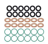 Injector Fit for Audi A4 A4 A3 Q7 Allroad Fuel Injector Nozzle Copper Gasket O-Ring Seal Kit 059130119 059130519 Fuel Petrol Injector Nozzle(2 Set)