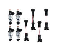 Injector Kit- Includes Nozzles for OBD1/OBD2/B16/B18/B20/D15/D16/D18/H22 Refit Injector4 Sets 550cc Fuel Injectors with Wiring Harness Replacement Kit Rail Fuel Pump