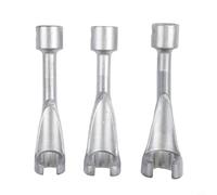 Injector Line Socket Set 14mm 17mm 19mm Open End Wrench for Diesel Pipes - 3PC CR-MO Steel Square Drive Hand Tool Kit(Red Box)