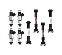 Injector Nozzle 4 Sets 550cc Fuel Injectors with Wiring Harness Replacement Kit for Honda OBD1 OBD2 B16 B18 B20 Replacement