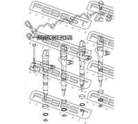 Injector seal RINGFL-007-PCS10 FEBEST for TOYOTA LEXUS