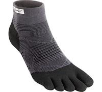 Injinji 2.0 Men's Run Lightweight Mini Crew Toesocks, Black, Medium
