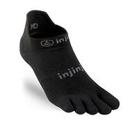 Injinji 2.0 Men's Run Original Weight No Show Toesocks, Black, Small