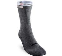 Injinji Hiker & Liner Combo MidWeight Merino NuWool CREW FIT Toe Socks (Charcoal & Heather Grey) S/M