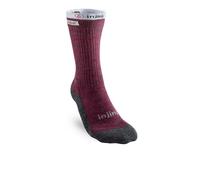 Injinji Womens Hiker & Liner Combo MidWeight Merino NuWool CREW FIT Toe Socks (Maroon & Heather Grey) M / L
