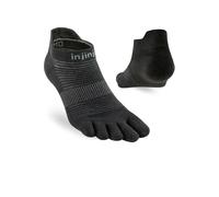 Injinji Men's Lightweight No-Show Toe Socks (INJ-NS) - Silver Grey/Black - Large