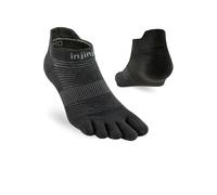Injinji Men's Lightweight No-Show Toe Socks (INJ-NS) - Silver Grey/Black - Medium