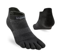 Injinji Men's Lightweight No-Show Toe Socks - Uk: 12+, Black/graphite