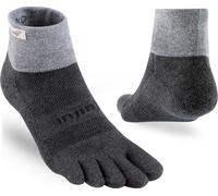 Injinji Men's Mid-Weight Trail Run Mini-Crew Toe Socks (INJ-TR-MC) - Graphite Grey - Large - Trail Running