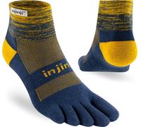 injinji Men's Trail Midweight Mini Crew Toesocks, Midnight, X-Large-XX-Large