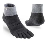 Injinji Men's Mid-Weight Trail Run Mini-Crew Toe Socks - Uk: 12+, Graphite Grey