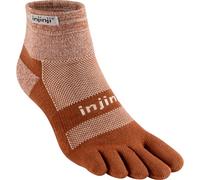 Injinji Men's Trail Midweight Mini Crew Socks, Bark, S