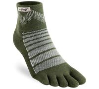 Injinji Men's Trail Midweight Mini Crew Toesocks, Forest, Small