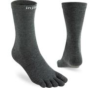 Injinji Unisex Liner Crew Wool Socks, granite, L