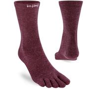 Injinji Merino Wool Liner Toe Socks - Uk: 12+, Garnet Red