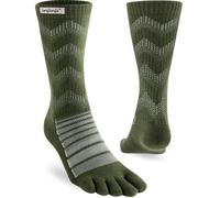 Injinji Mid-Weight Merino Wool Crew Toe Socks - Uk: 12+, Forest Green