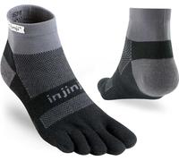 Injinji Mid-Weight Performance Run Mini-Crew Toe Socks (INJ-PER-MC) - Black/Graphite - Medium