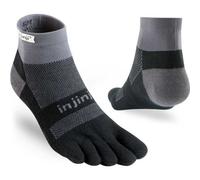 Injinji Mid-Weight Performance Run Mini-Crew Toe Socks - Uk: 12+, Black/graphite