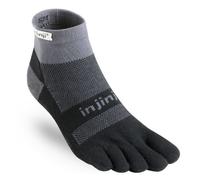 Injinji Performance Run Mid Weight Mini Crew Socks - Grey for Ultimate Comfort and Moisture Control in Running