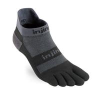 Injinji Performance Run Mid Weight No-Show Socks Grey 44.5-47 for Comfortable Running Training
