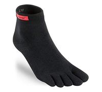 Injinji Performance Sport Original Weight Mini-Crew CoolMax Toe Socks- Black-Large