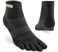 Injinji Run Lightweight Mini Crew Five Finger Running Toe Socks Black