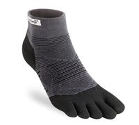 Injinji Run Lightweight Mini Crew Five Finger Running Toe Socks Black/Grey