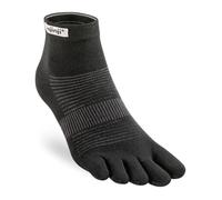 Injinji Run Lightweight Mini Crew Socks Black XL 47½+ for Running and Active Lifestyle