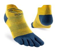 Injinji Run Lightweight No-Show Five Finger Running Toe Socks Royal Yellow