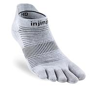 Injinji Run Lightweight No-Show Socks, Gray, X-Large-XX-Large