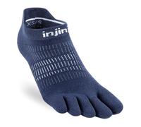 Injinji Run Lightweight No-Show Socks M/L 40.5-44.5 Blue for Optimal Comfort in Running and Training