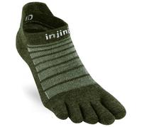Injinji - Run Lightweight No Show Wool - Running socks size 10-12, olive