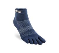 Injinji Run Original Weight Mini Crew Socks Blue M 40.5-44 for Running and Active Lifestyle