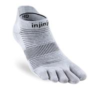 Injinji Run Original Weight No Show Grey Socks for Ultimate Comfort and Performance