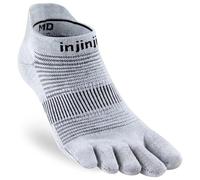 Injinji Unisex Run Original Weight No-show Socks, gray, L