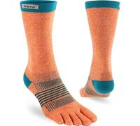Injinji Socks Trail Midweight Crew Womens Running Toe Socks - Pomegranate