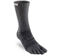 Injinji Trail Midweight Crew Socks XL 47.5+ Granite for Running and Hiking with Optimal Comfort