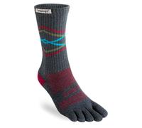 Injinji Trail Midweight Crew Socks Black Size 40.5-44 for Running and Outdoor Activities