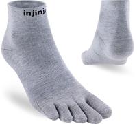 Injinji Ultra-Lightweight Mini-Crew Liner Toe Socks (INJ-LW-MC-LIN) - Grey - Large - Synthetic