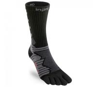 Injinji Ultra Run Crew Five Finger Running Toe Socks Obsidian Black