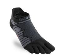 Injinji Ultra Run Mid Weight No-Show Socks Black XL 47½+ for Comfortable Running Training