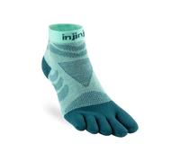 Injinji Ultra Run Midweight Mini Crew Socks Blue M/L 40.5-44.5 for Comfortable Running Experience