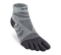 Injinji Ultra Run Midweight Mini Crew Socks Grey M/L 40.5-44.5 for Comfortable Running Training